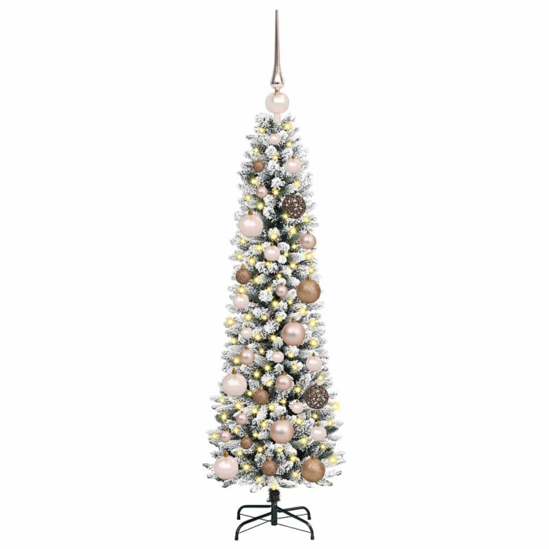 Sztuczna choinka z podstawą Biały 120 cm PVC, Metal i Plastik
