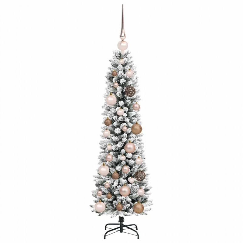 Sztuczna choinka z podstawą Biały 120 cm PVC, Metal i Plastik