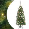 Sztuczna choinka z 150 diodami LED Zielony 120 cm PE i PVC