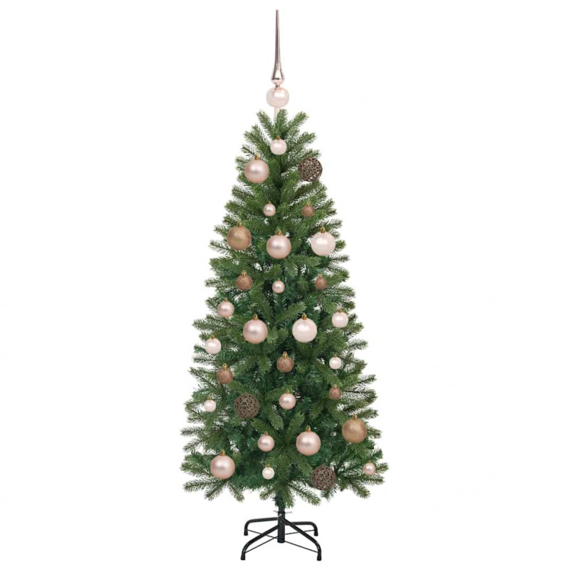 Sztuczna choinka z 150 diodami LED Zielony 120 cm PE i PVC