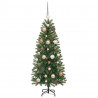 Sztuczna choinka z 150 diodami LED Zielony 120 cm PE i PVC