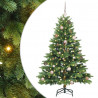 Sztuczna choinka z 150 diodami LED Zielony 150 cm PE i PVC