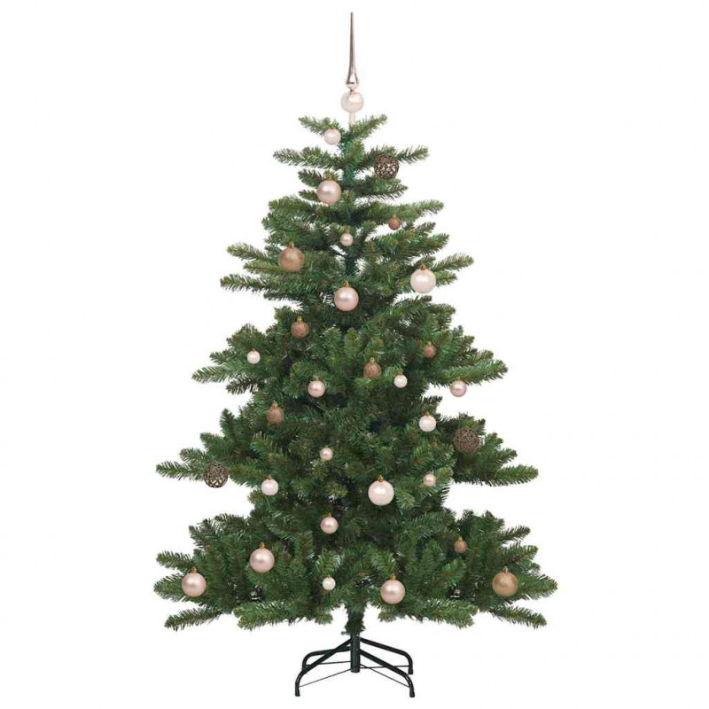 Sztuczna choinka z zawiasami Zielony 150 cm PVC i stal