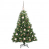 Sztuczna choinka z 150 diodami LED Zielony 120 cm PE i PVC