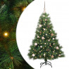 Sztuczna choinka z 150 diodami LED Zielony 150 cm PE i PVC