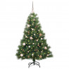 Sztuczna choinka z 150 diodami LED Zielony 150 cm PE i PVC