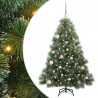 Sztuczna choinka z 150 diodami LED Zielony 150 cm PE i PVC