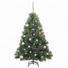 Sztuczna choinka z 150 diodami LED Zielony 150 cm PE i PVC