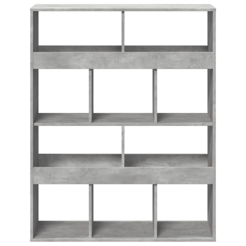 Regał, szarość betonu, 100x33x125,5 cm, materiał drewnopochodny