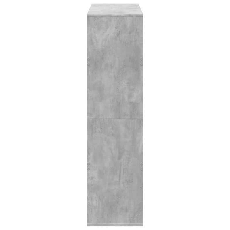 Regał, szarość betonu, 100x33x125,5 cm, materiał drewnopochodny