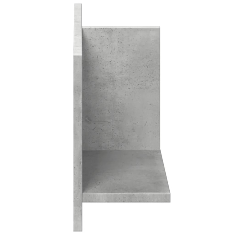 Półka ścienna, 70x16,5x30 cm, szarość betonu