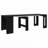 Stół jadalniany 240 x 85 x 75 cm Drewno inżynieryjne Czarny dąb