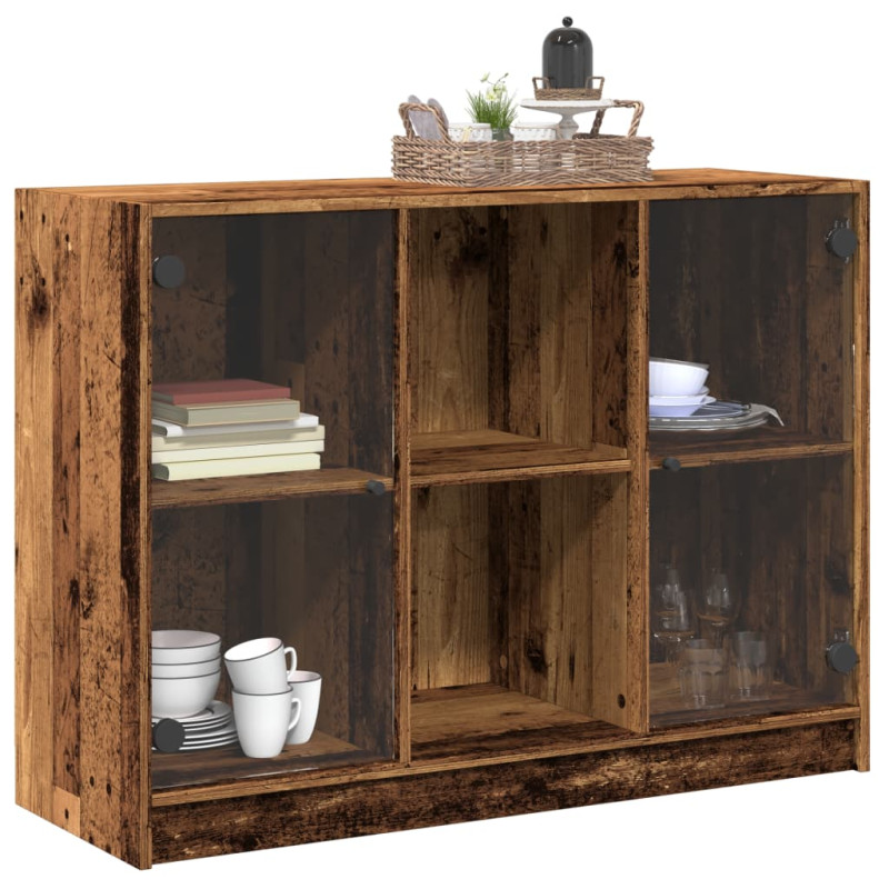 Szafka, stare drewno, 102x37x75,5 cm, materiał drewnopochodny