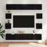 Zestaw szafek RTV 8 pcs 100 x 30 x 30 cm Czarny dąb