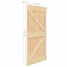 Drzwi przesuwne Naturalny i czarny 90 x 210 cm