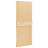 Drzwi przesuwne 2 pcs Naturalny i czarny Lite drewno sosnowe