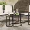 Zestaw stolików kawowych 2 pcs 55 x 55 x 45 cm stal