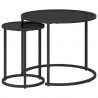 Zestaw stolików kawowych 2 pcs 55 x 55 x 45 cm stal