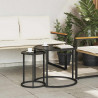 Zestaw stolików kawowych 2 pcs 55 x 55 x 45 cm stal
