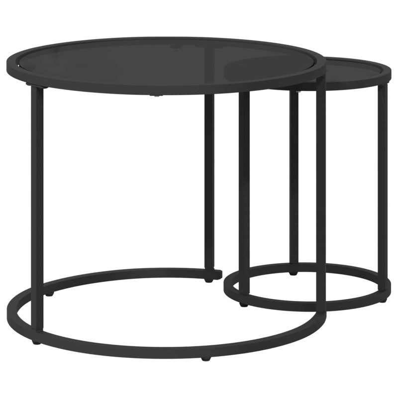 Zestaw stolików kawowych 2 pcs 55 x 55 x 45 cm stal