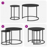 Zestaw stolików kawowych 2 pcs 55 x 55 x 45 cm stal