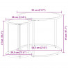 Zestaw stolików kawowych 2 pcs 55 x 55 x 45 cm stal