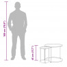 Zestaw stolików kawowych 2 pcs 55 x 55 x 45 cm stal