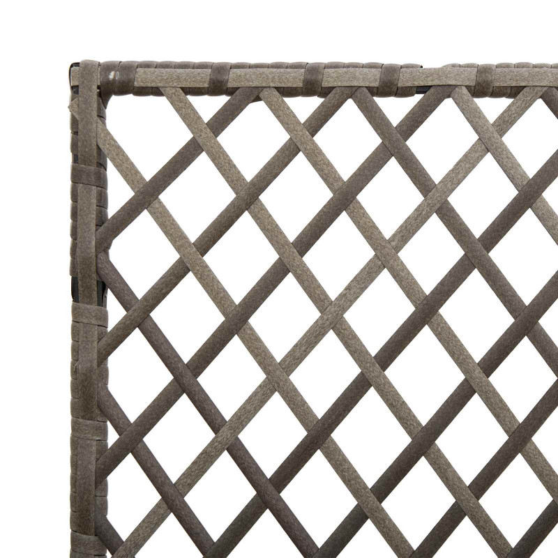 Donica ogrodowa z trellem Szary 35 x 30 x 135 cm polirattan
