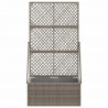 Donica ogrodowa z trellem Szary 70 x 30 x 135 cm polirattan