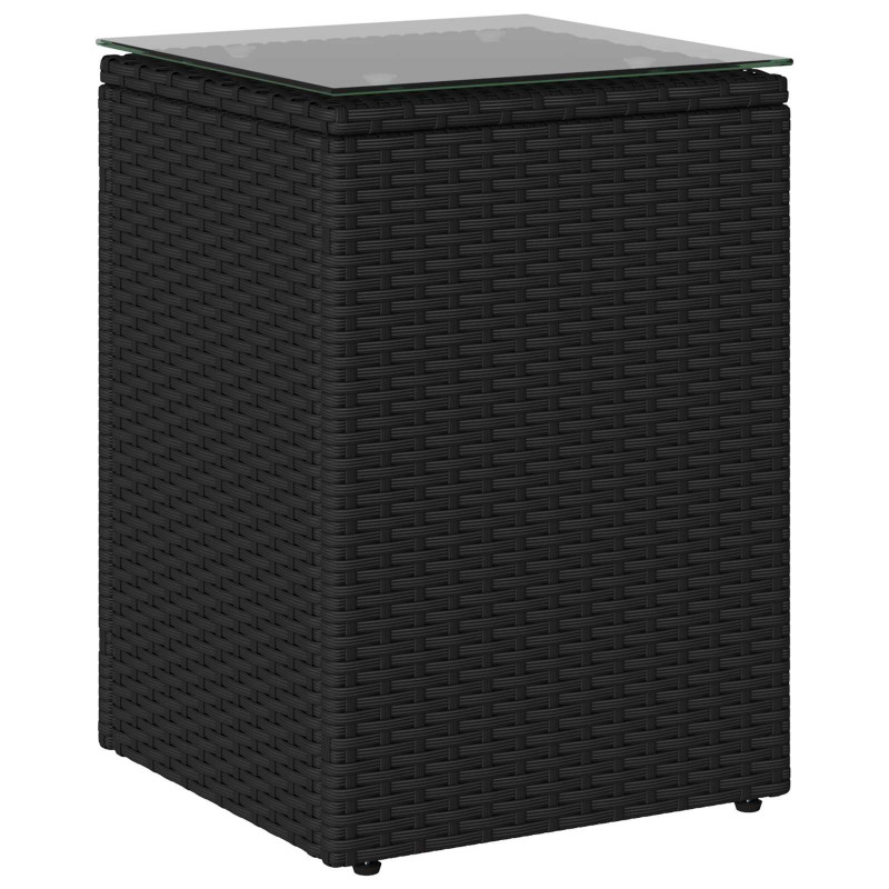 Stolik boczny Czarny 35 x 35 x 70 cm polirattan