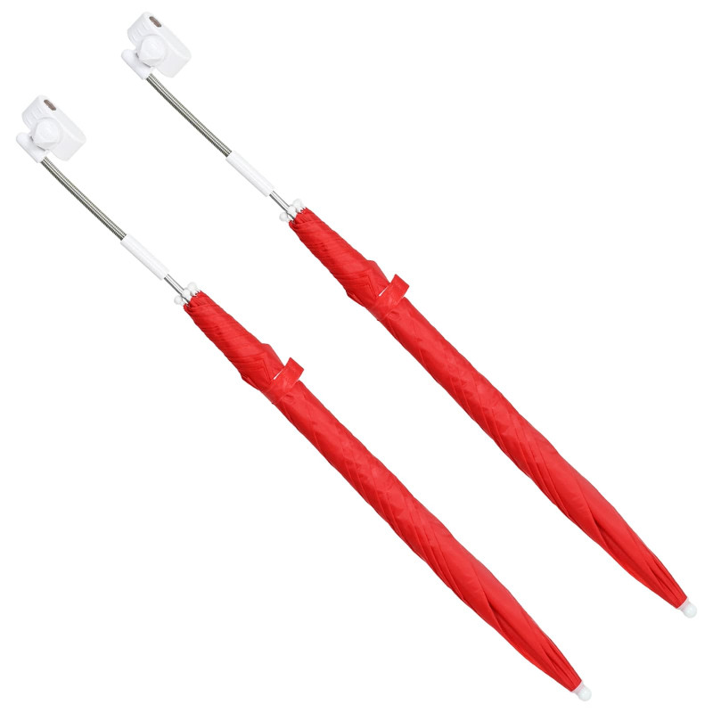 Parasol z Klamrą 2 pcs Czerwony ceglasty Ø 105 x 86 cm