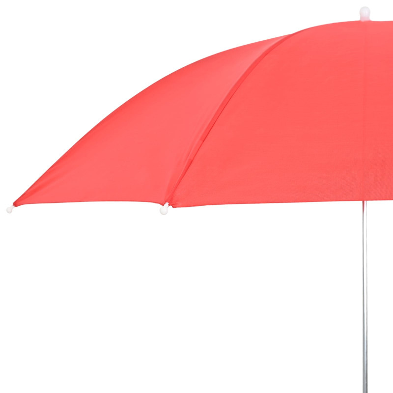 Parasol z Klamrą 2 pcs Czerwony ceglasty Ø 105 x 86 cm