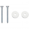 Kotwa ziemna 2 pcs srebrny Ø10 x 30 cm Galwanizowany metal