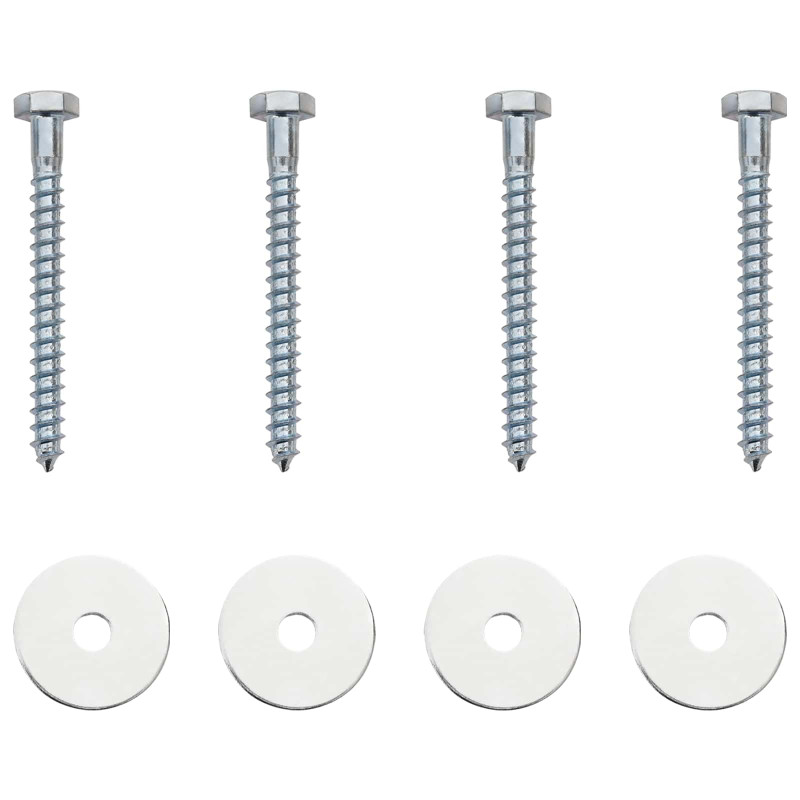 Kotwa ziemna 4 pcs srebrny Ø10 x 30 cm Galwanizowany metal
