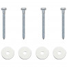 Kotwa ziemna 4 pcs srebrny Ø10 x 30 cm Galwanizowany metal