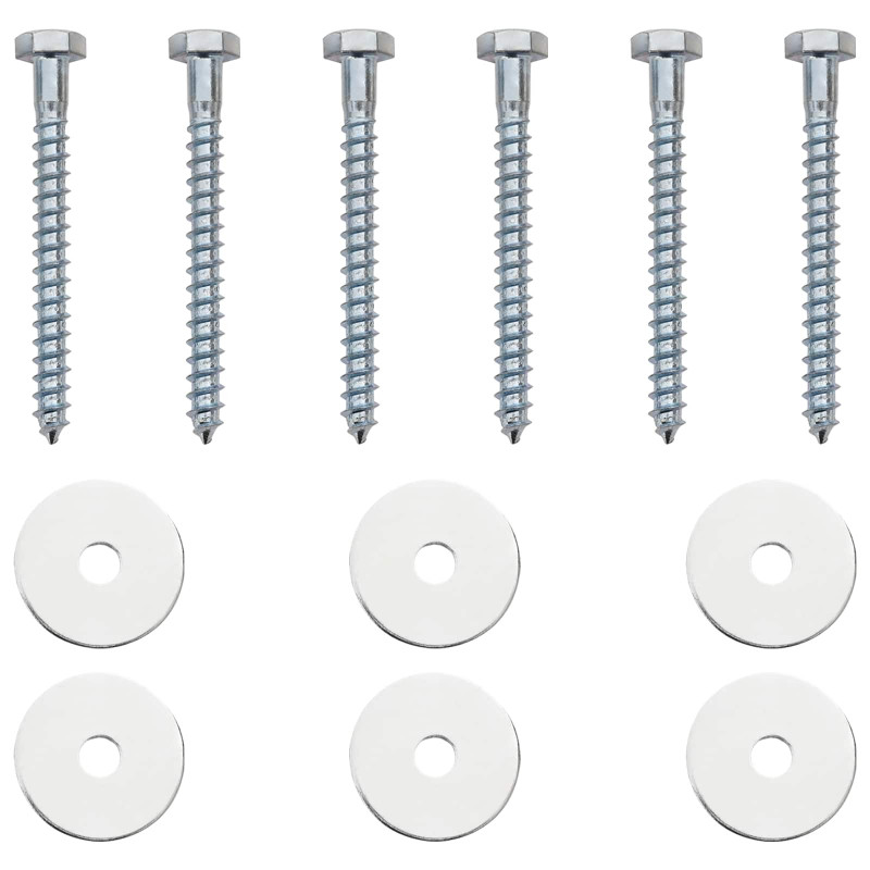 Kotwa ziemna 6 pcs srebrny Ø10 x 30 cm Galwanizowany metal