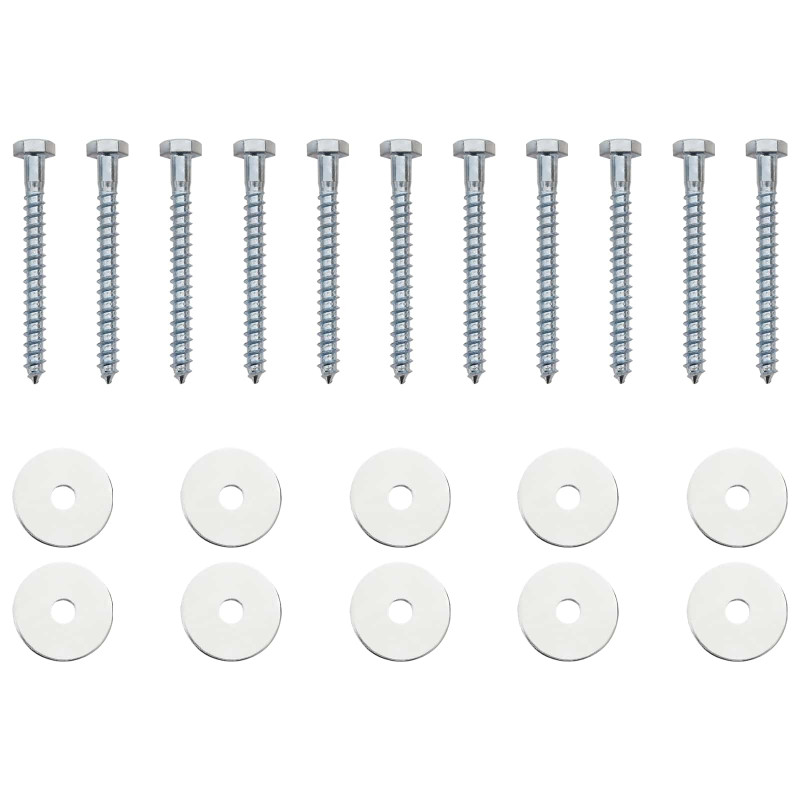 Kotwa ziemna 10 pcs srebrny Ø10 x 40 cm Galwanizowany metal
