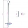 Kotwa ziemna 10 pcs srebrny Ø10 x 40 cm Galwanizowany metal