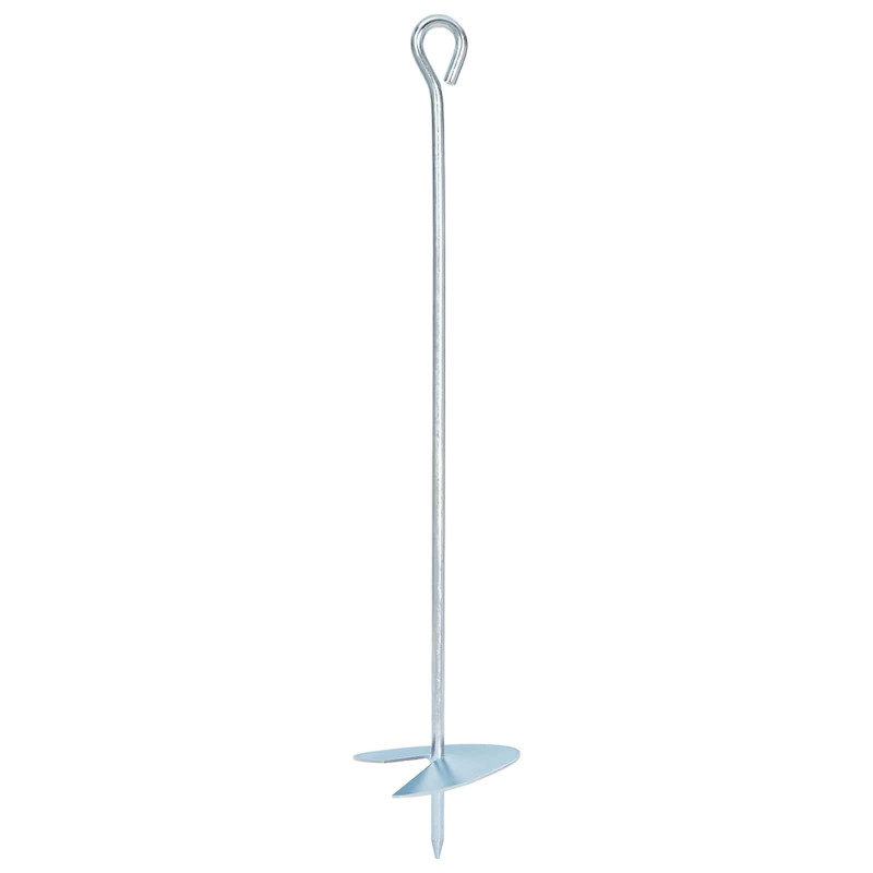 Kotwa ziemna 2 pcs srebrny Ø10 x 50 cm Galwanizowany metal