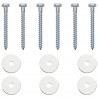 Kotwa ziemna 6 pcs srebrny Ø10 x 50 cm Galwanizowany metal