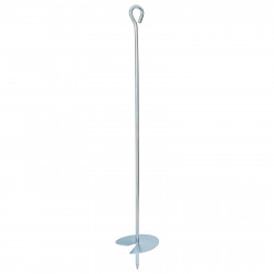 Kotwa ziemna 2 pcs srebrny Ø10 x 60 cm Galwanizowany metal