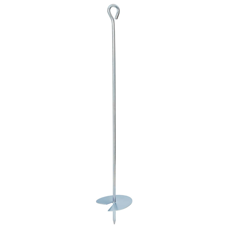 Kotwa ziemna 2 pcs srebrny Ø10 x 60 cm Galwanizowany metal