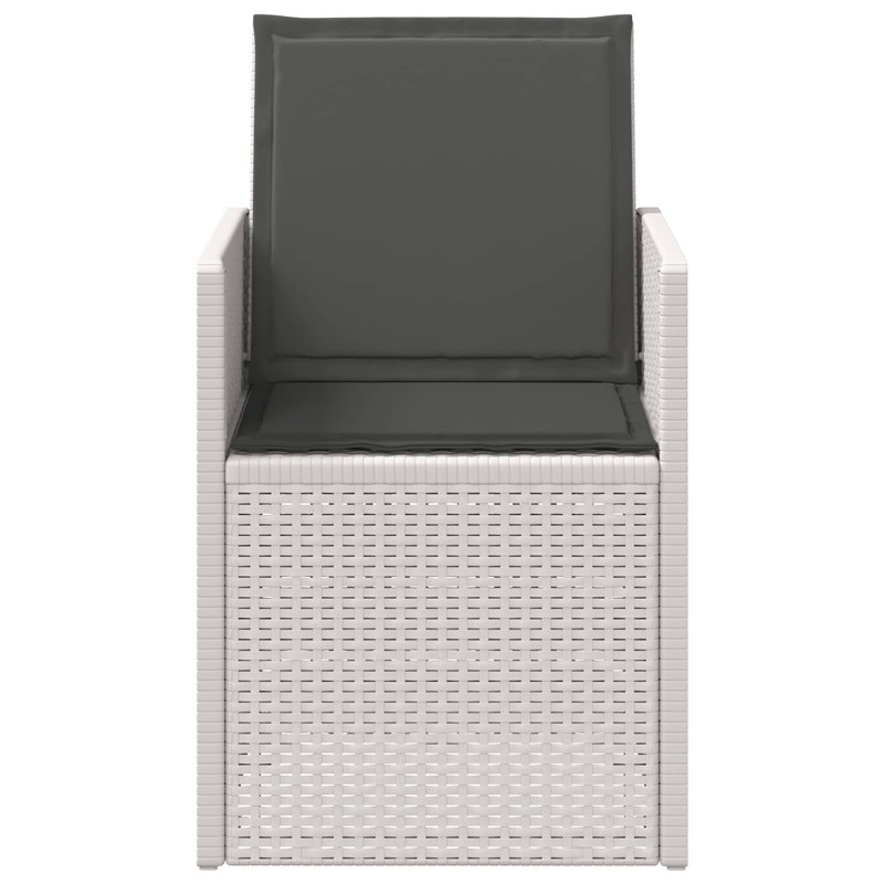 Krzesła do ogrodu 2 pcs Biały i antracyt PP