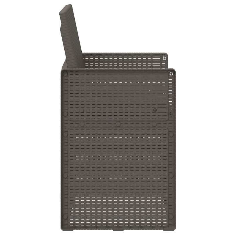 Krzesła do ogrodu 2 pcs Jasnoszary i antracytowy PP