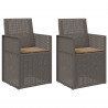 Krzesła do ogrodu 2 pcs Jasnoszary i Taupe PP