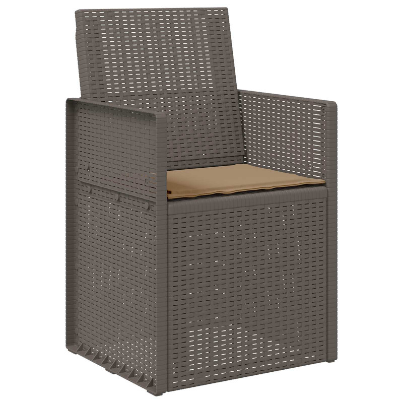 Krzesła do ogrodu 2 pcs Jasnoszary i Taupe PP