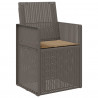 Krzesła do ogrodu 2 pcs Jasnoszary i Taupe PP