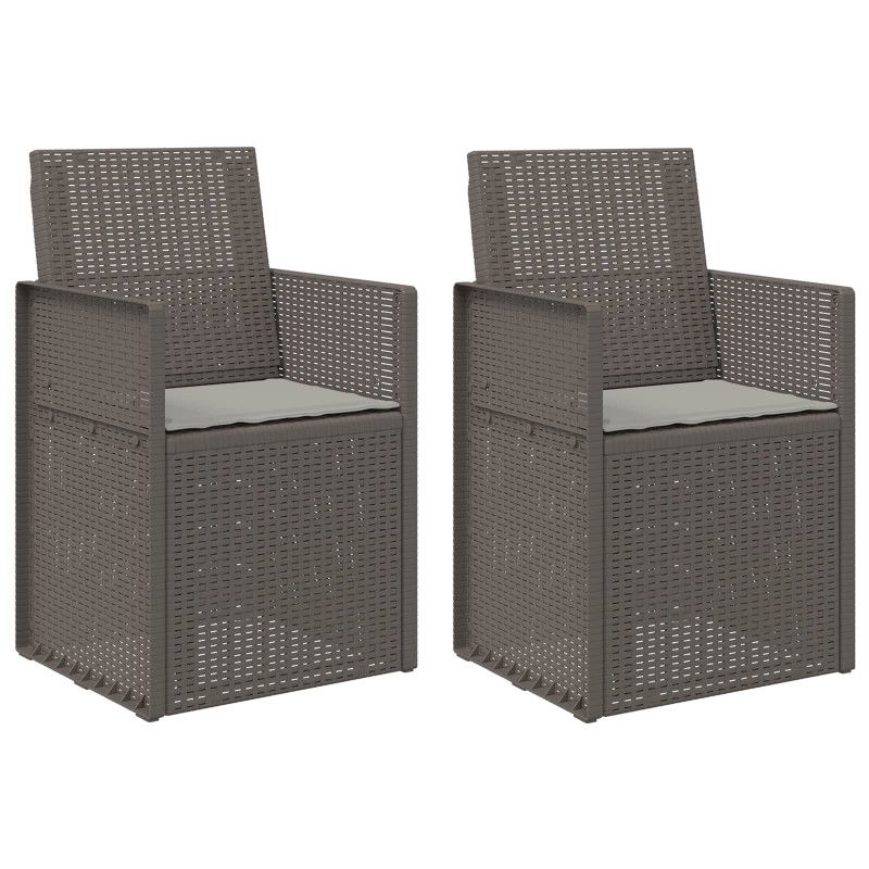 Krzesła do ogrodu 2 pcs jasnoszary PP