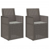 Krzesła do ogrodu 2 pcs jasnoszary PP