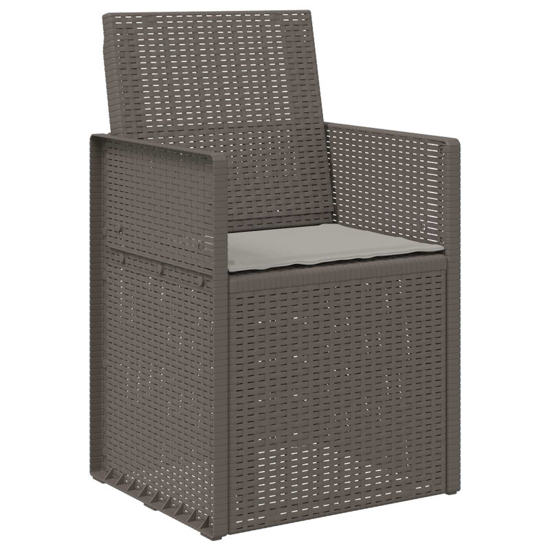 Krzesła do ogrodu 2 pcs jasnoszary PP